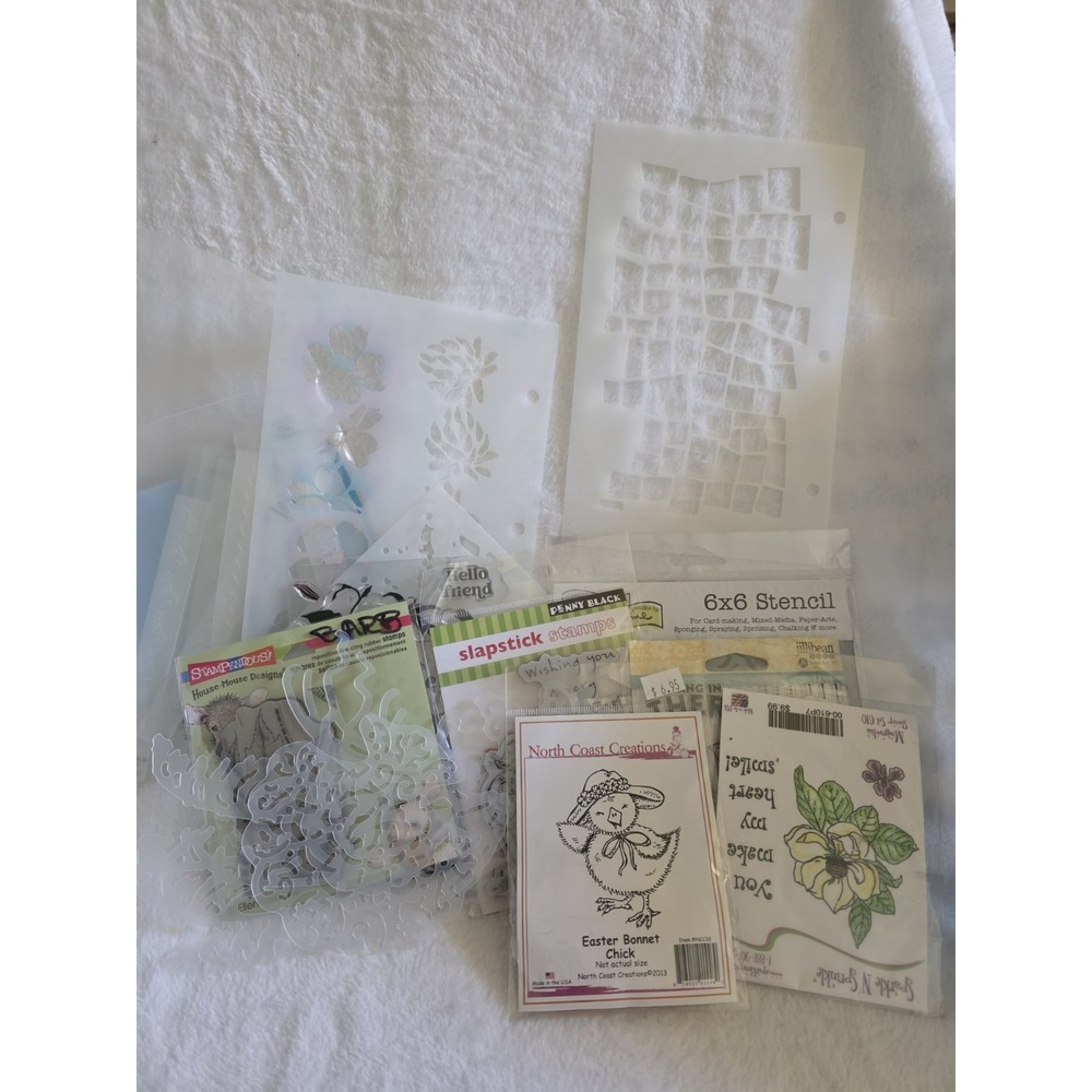 Huge Cardmaking Craft Lot: Cricut Cuttlebug Embossing Borders Stamps Stencils